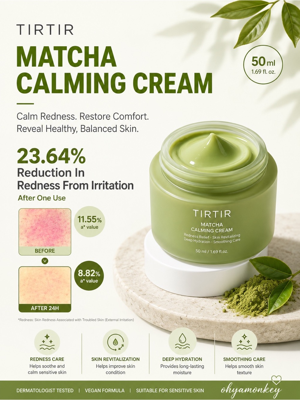 TIRTIR Matcha Calming Cream